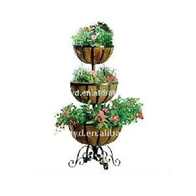3 Tier Flower Fountain Pots And Planters Light Weight Cast Planter/stander Ideal For Planting Up Of Pot Plants