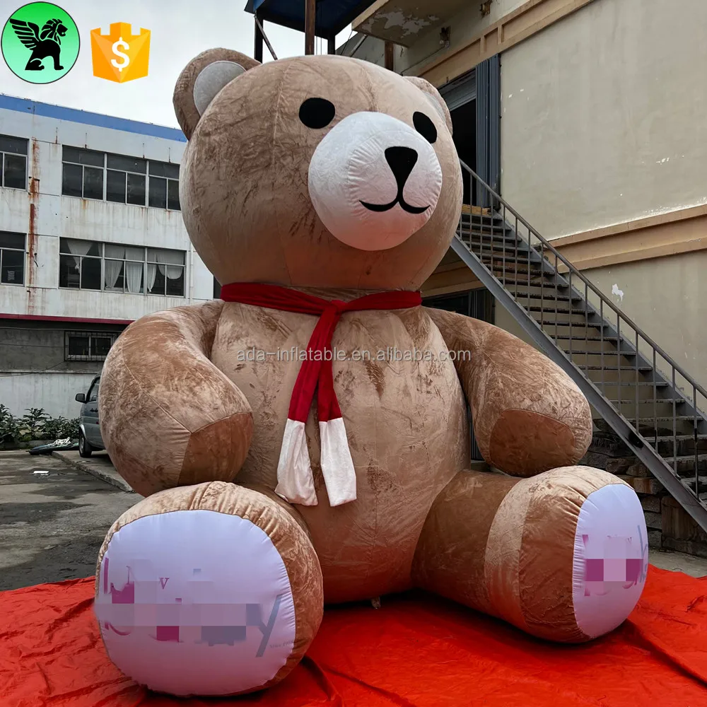 4m Giant Inflatable Plush Cartoon Customized 13ft Event Advertising Inflatable Bear Mascot For Festival A9600