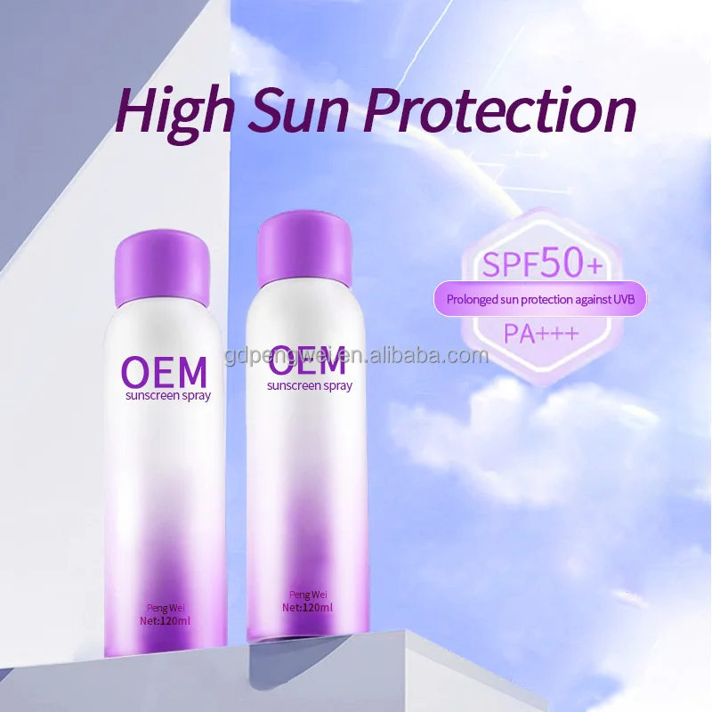 Оптовая продажа летние товары Солнцезащитный спрей 50 +++ spf органический солнцезащитный крем быстро формирующаяся пленка УФ-спрей