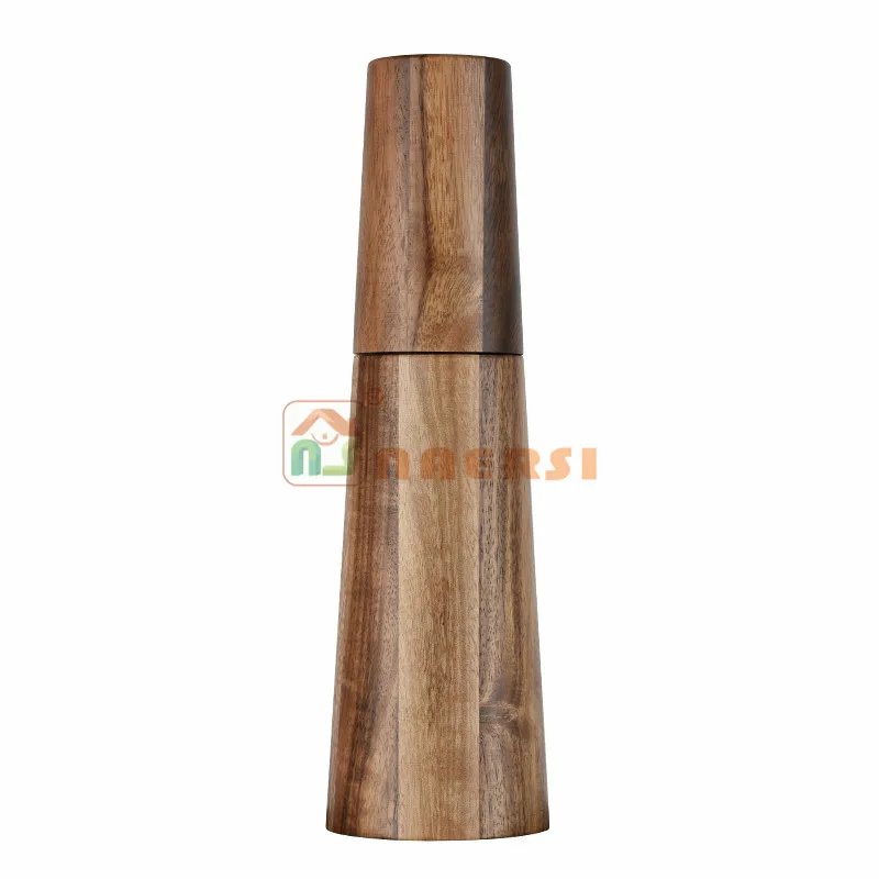 New Style Manual Acacia Wooden Pepper Grinder and Salt Mills, Spice Grinder With Adjustable Coarseness  for Seasoning
