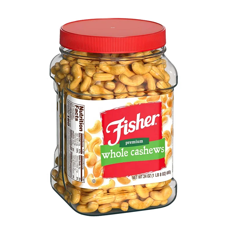 Custom Kitchen Pantry Label Simple Grain Nuts Dried Fruit Sticker Waterproof Cashew Nut Plastic Bottle Label Sticker