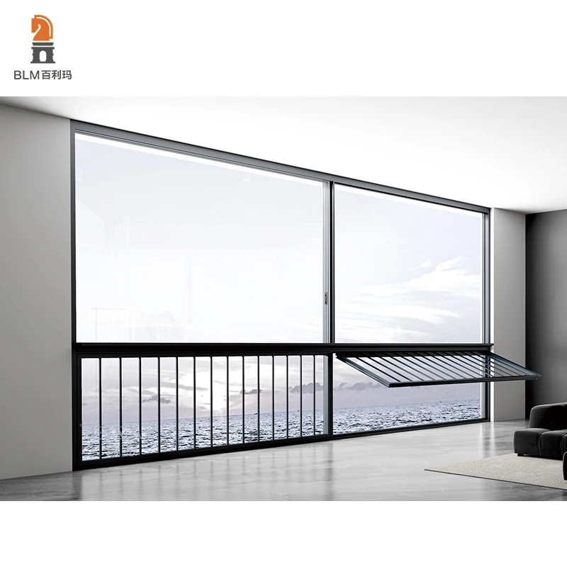 Best hurricane impact windows Modern Ultra-Slim Aluminum Sliding Glass Windows Modern Slim Frame Sliding Window
