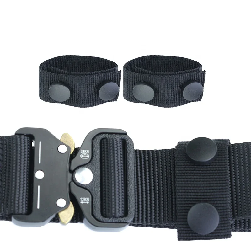 Black Tactical Belt Accessories Adjustable Police Military Belt Security Check Belt Quick Release Strong Duty Waist Keeper Loop