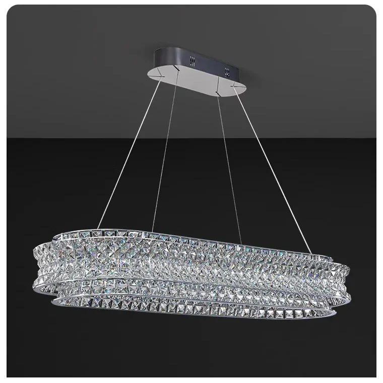 Chandelier Lights Crystal Wedding And Suspensions Kitchen Lamps Dining Staircase Stair Glass Decor Long Chandelier