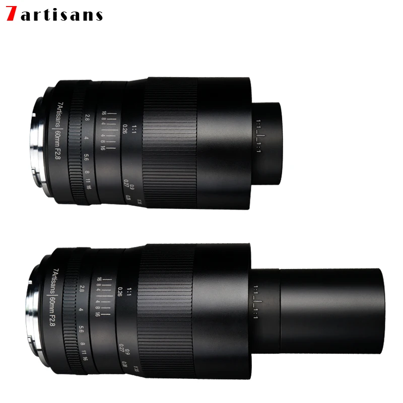  7artisans 60 мм f2.8 макро объектив APS-C для ЖК-дисплея с подсветкой Fujifilm Olympus M43 беззеркальная камера R M50Z6 Z7