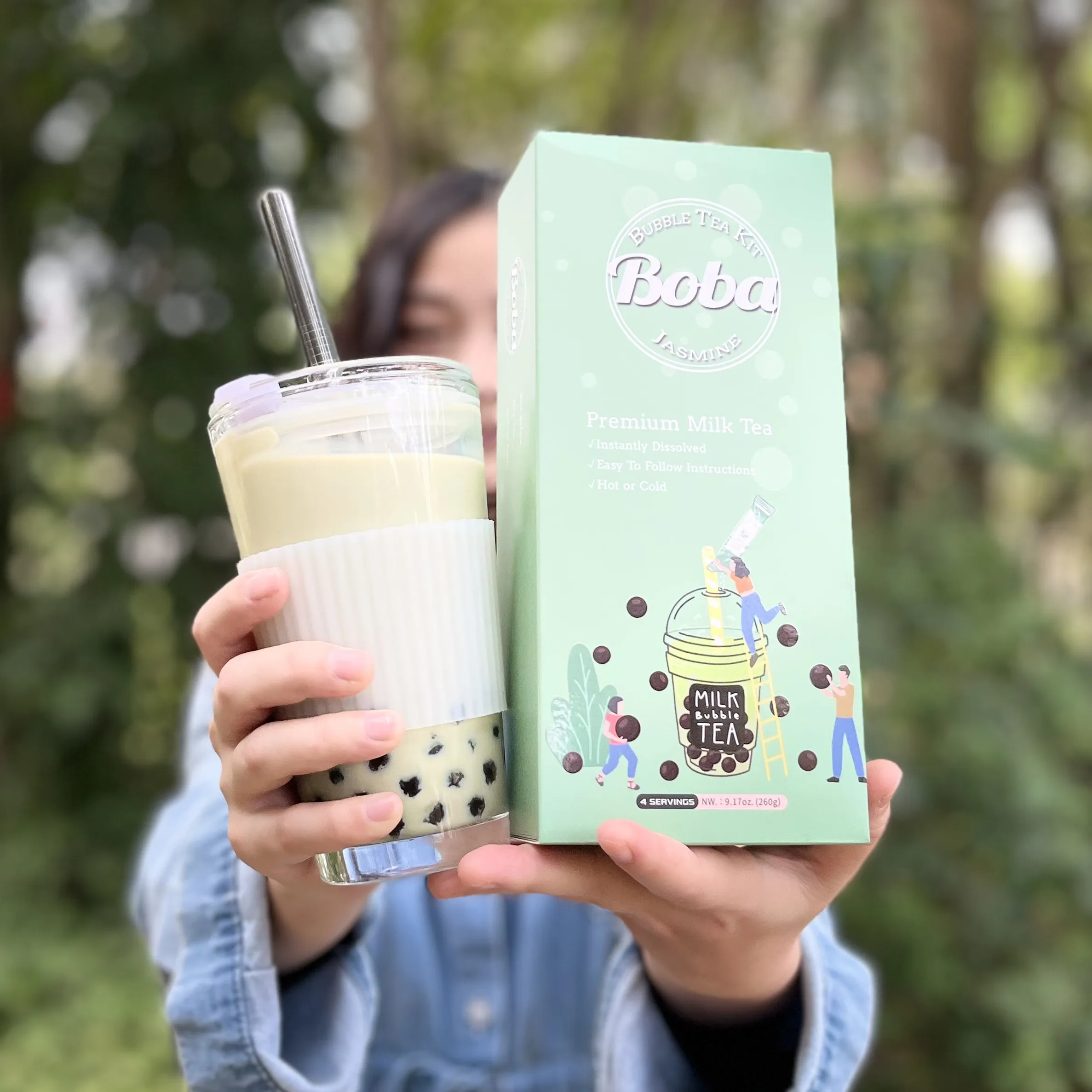 Жемчужины Tapioca Boba зеленый чай из жасмина пузырьковый