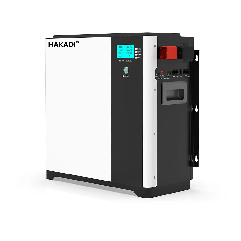 HAKADI Battery with Off Grid Inverter 5kwh +5kw System with AC Output 220v 230v for Home Energy Storage Built-in BYD 100A BMS