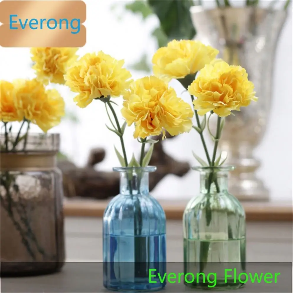 Hot sale N-0265 Silk Artificial Single Stem  Carnation Flower For Home Wedding Decoration
