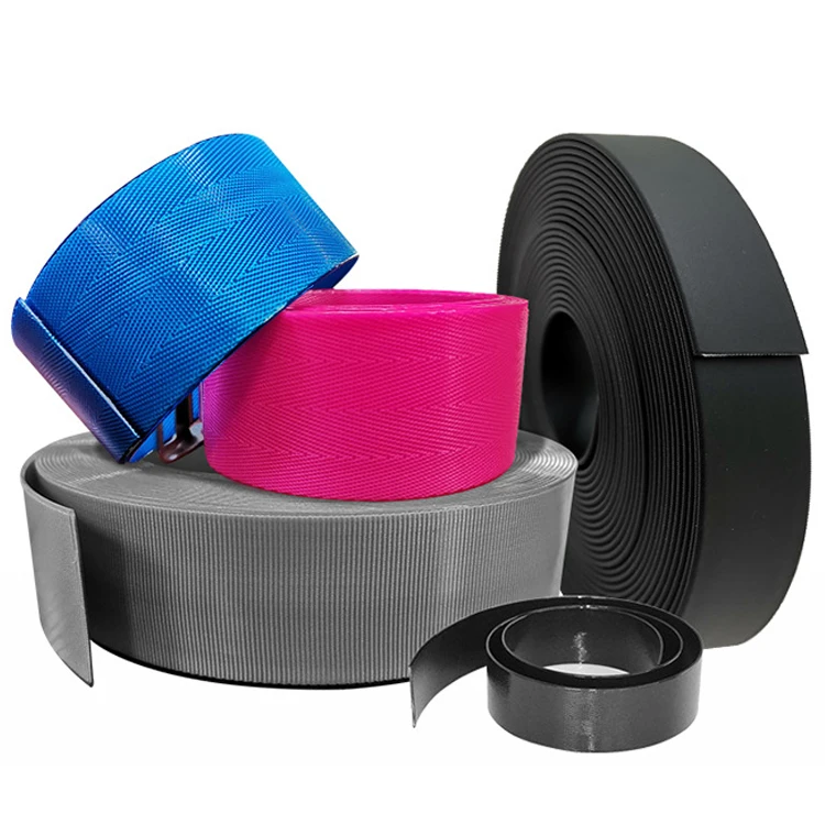 Waterproof Custom PVC TPU Coated Nylon Webbing Strap PVC Plastic Polyurethane Vinyl Tape