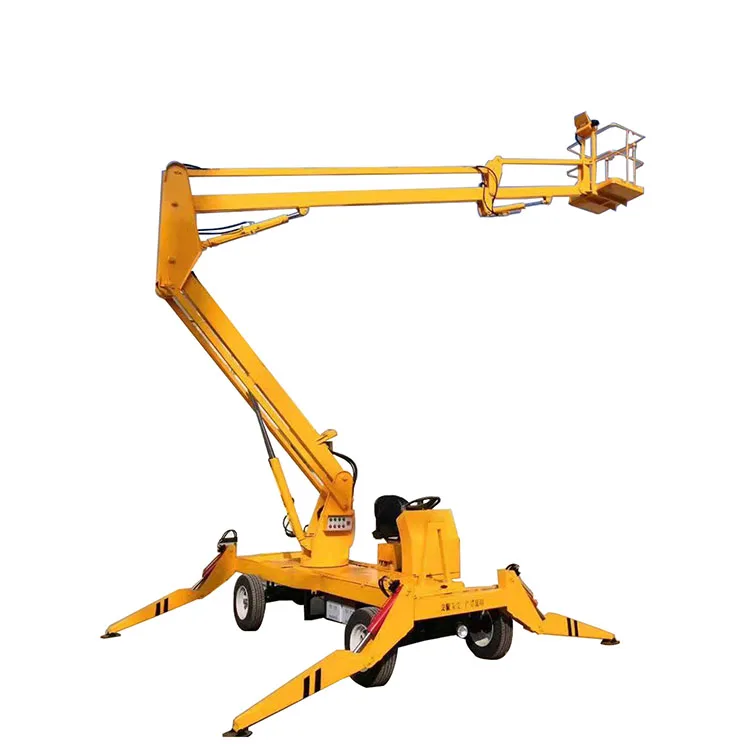 8m 10m 12m 14m 16m Towable Boom Lift For Sale Trailer Mounted Boom Lift Used Cherry Picker