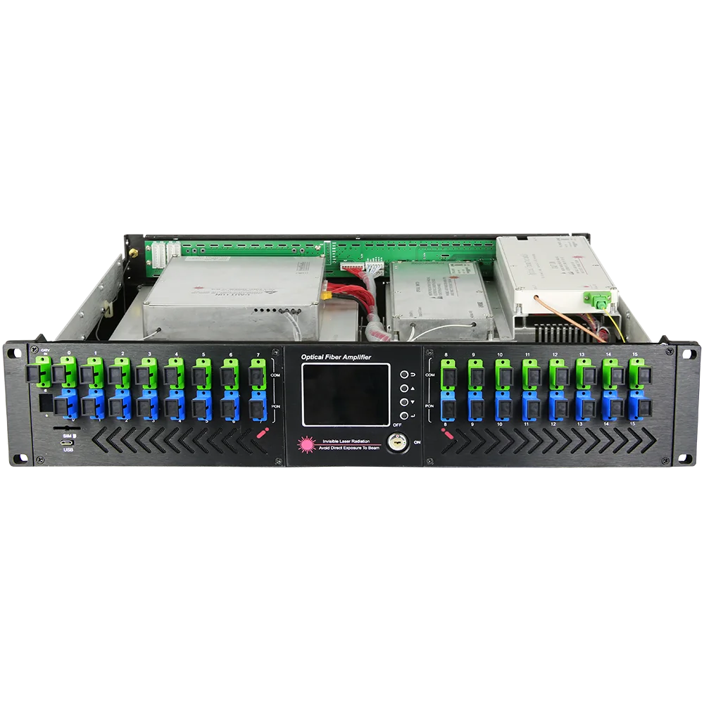 Factory Price FTTH 1550-edfa-catv-equipment 1550nm CATV Optical Transmitter EDFA 32 port