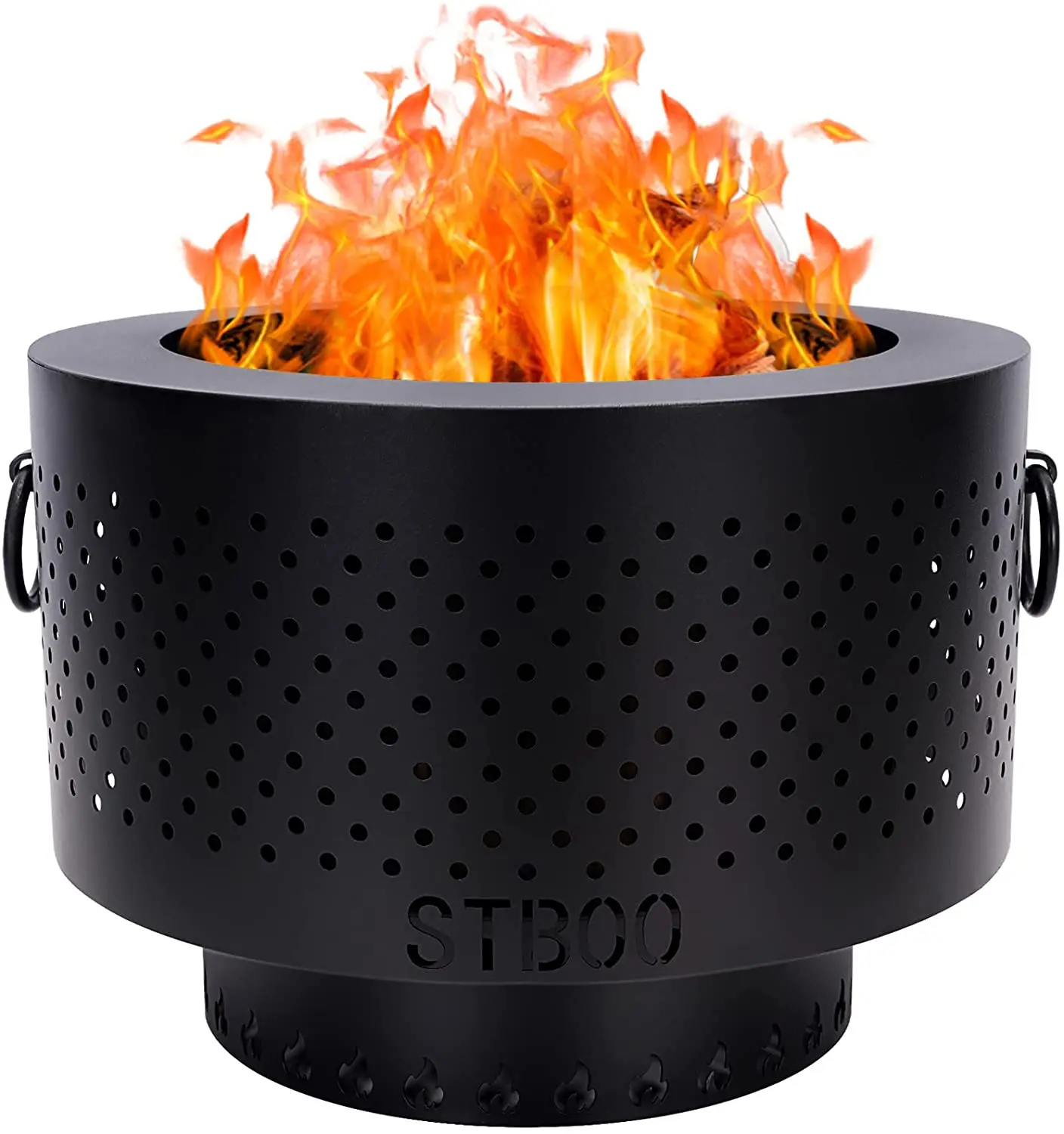 Smokeless Outdoor Fire Pit Furniture Garden Firepit Metal Round Fireplace With Carrying Storage Bag