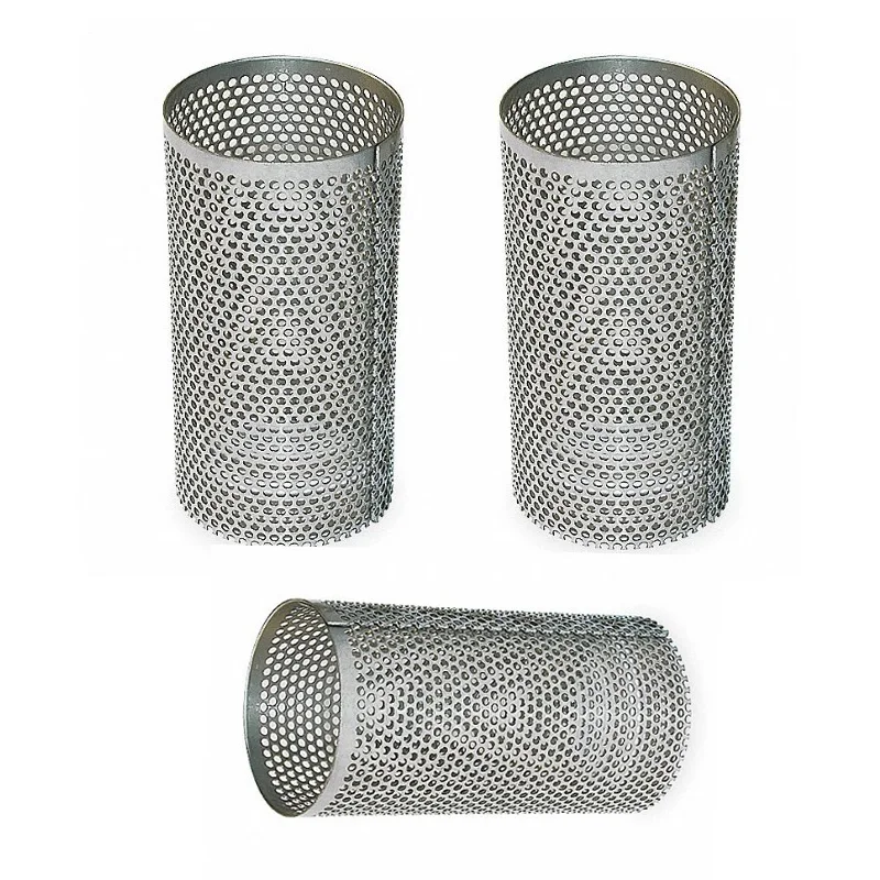 Ss 304 316L Stainless Steel Perforated Basket Strainer for water filter bucket