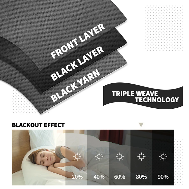 High Quality Solid Blackout eyelet Curtains Grommet Outdoor Curtains Waterproof