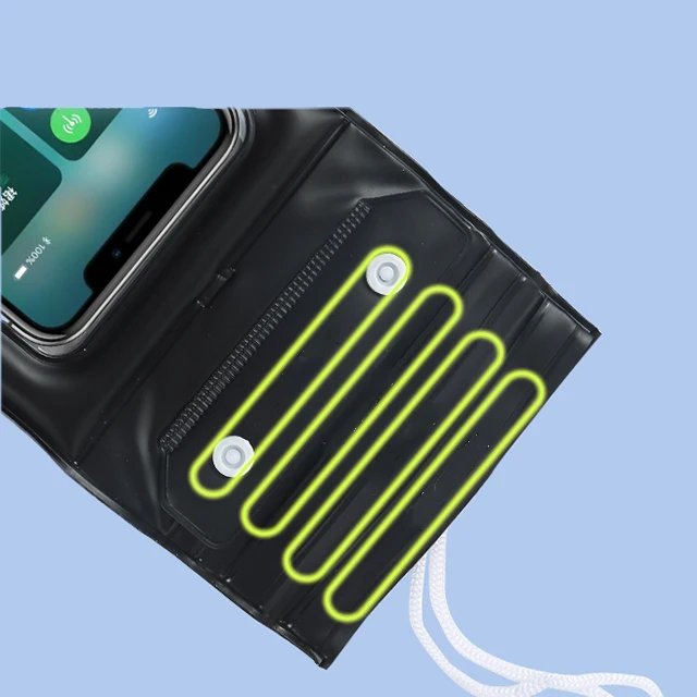 Dual air bag outdoor mobile phone waterproof bag floating transparent underwater camera touch screen diving seal