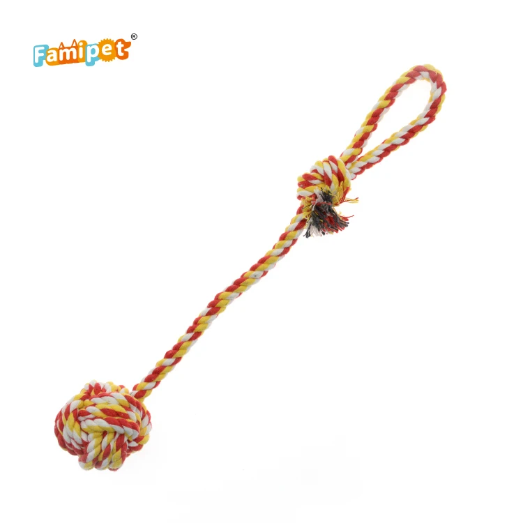 different size though crew cotton knot rope toy for puppy and large dogs