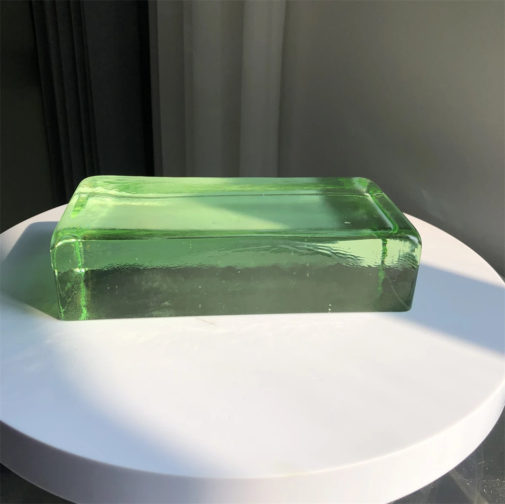Wholesale Hot Melt Building Glass Bricks Original Green Glass Block For Building Decoration High-Quality for Hotel Construction