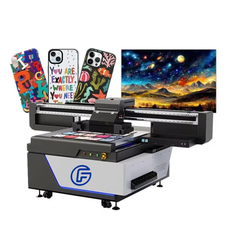 I3200three-nozzle uv flatbed printer Small flat metal iron sheet pvc plastic acrylic sticker phone case uv dtf printing machine