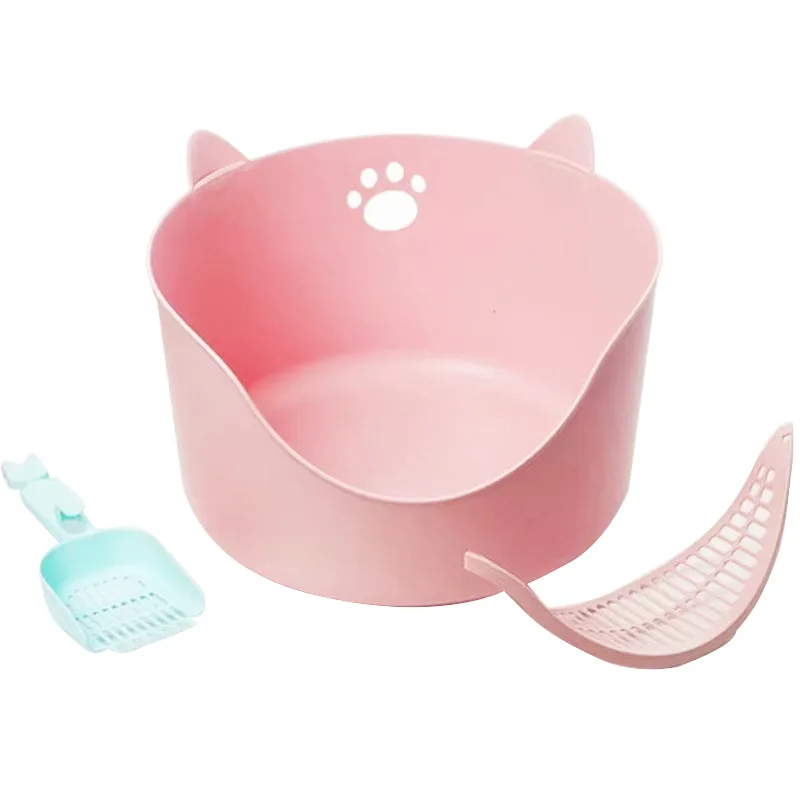 Super semi-enclosed cat toilet spatter-proof cat cleaning tool Giant cat litter box