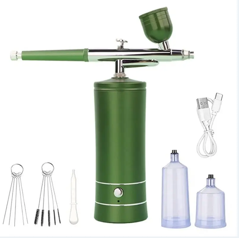 Hot Air Brush 3 In 1 Make Up Ombre Nail Machine Air Hair Brush Kit Paint Machine Gun Spray Cake Decorating Airbrush