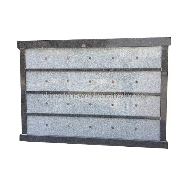 Cemetery Cremation Granite Vase for Columbarium Tombstones Graves Customized Cemetery Cremation Granite Columbarium Design