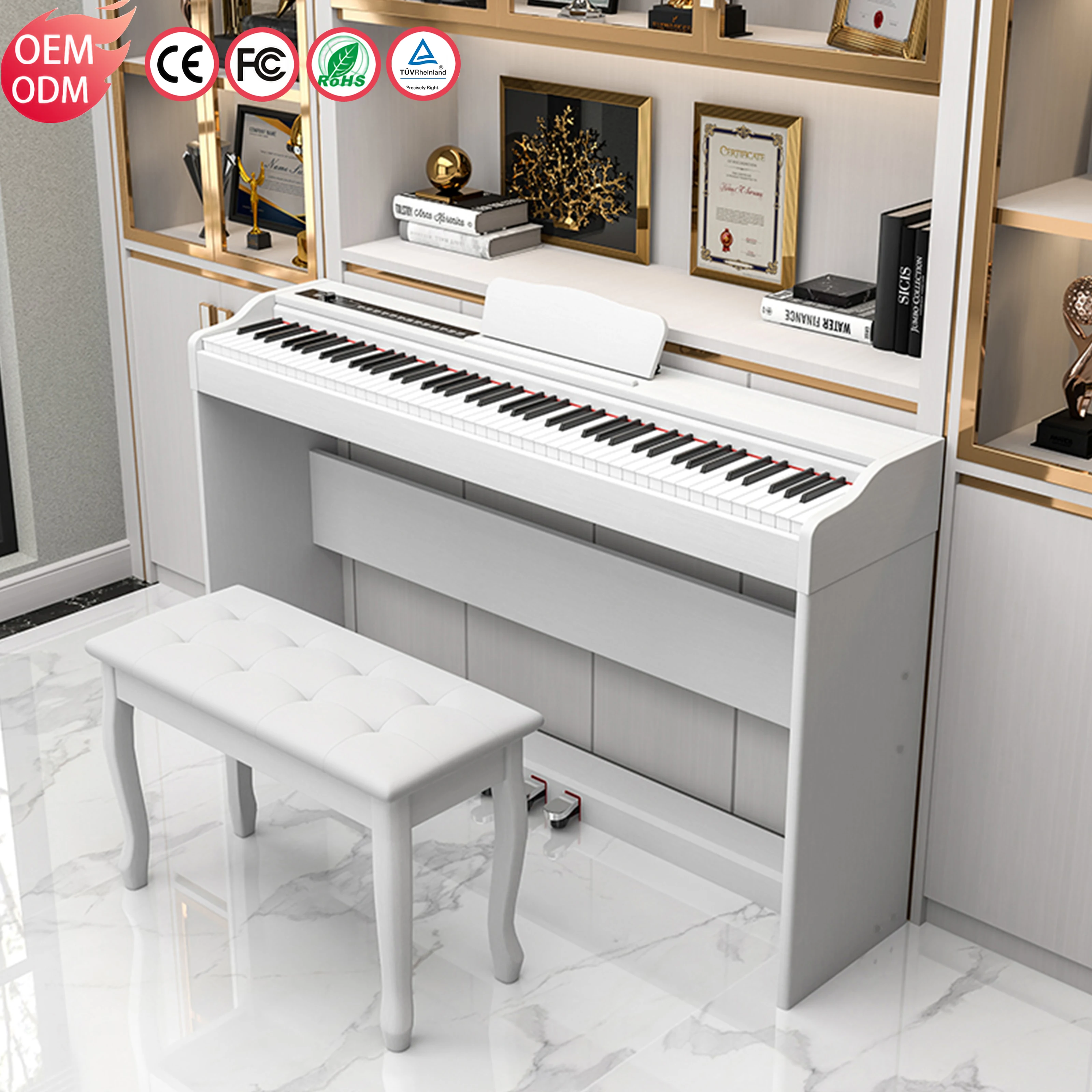 KIMFBAY Digital Piano 88 Keys Professional Electronic Piano MIDI Keyboard Piano