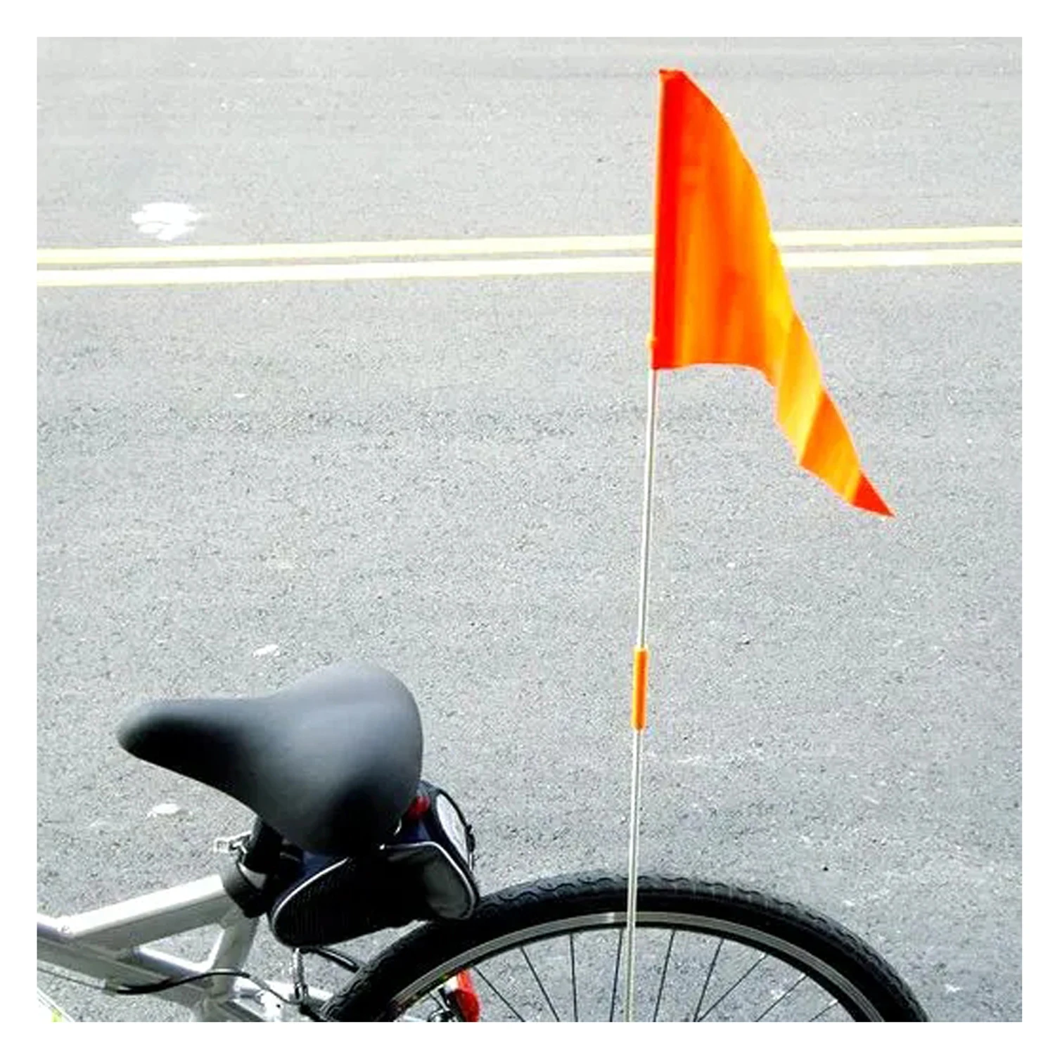 Promotional Personalized Design Adjustable Height Bike Safety Flag Banner Outdoor Triangle Bicycle Flag