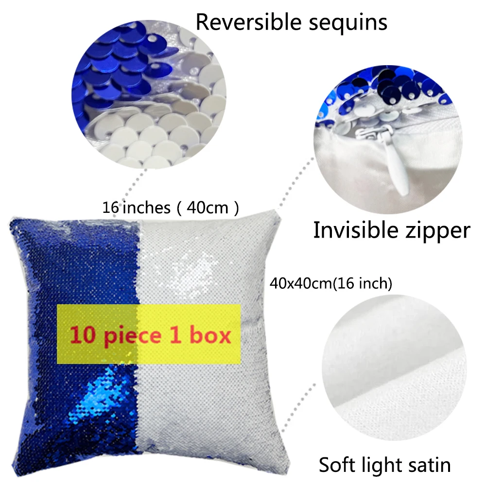 sublimation pillow case blanks Custom logo sublimations pillow covers cushion cover 16x16 reversible sequin pillow case
