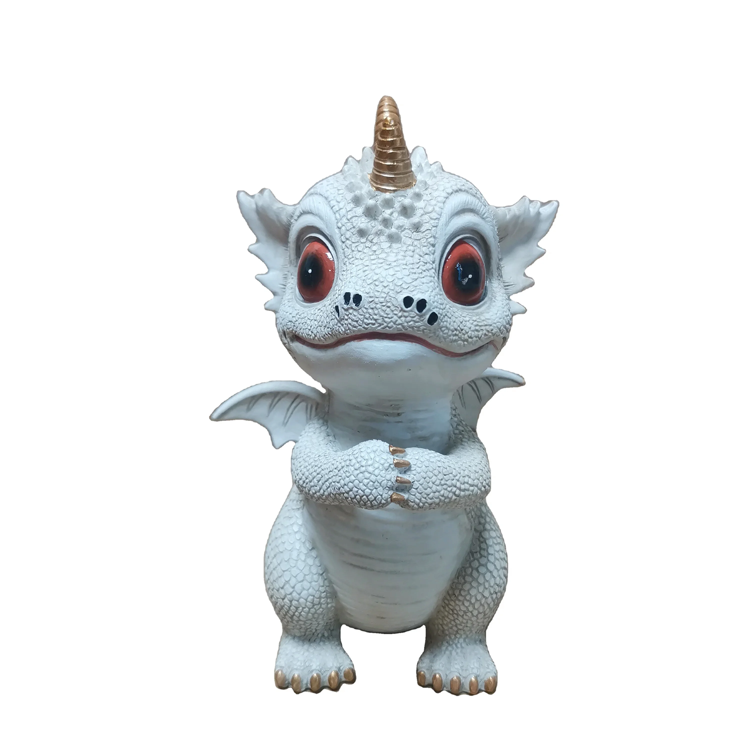 Factory customized Random color resin crafts, cute angel dinosaur ornaments for small dinosaurs Various colors