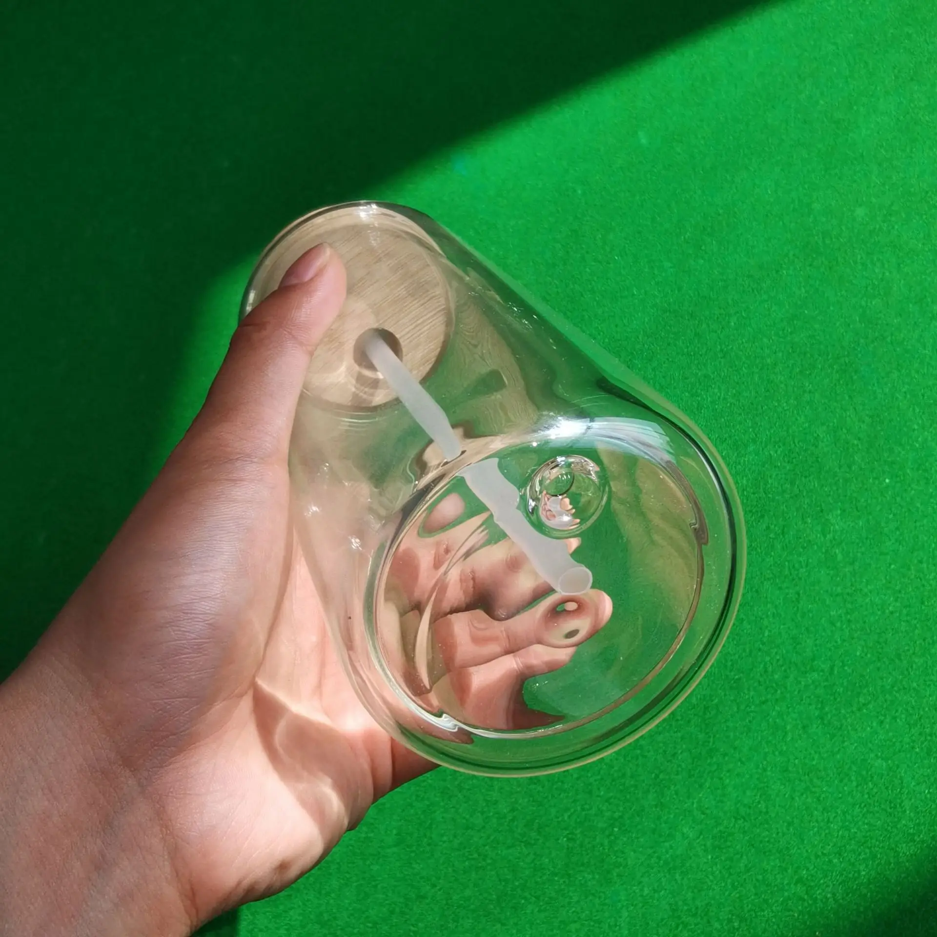 Mazoho 2022 New 12/16/20oz double walled sublimation blank glass can snow globe glitter glass beer Can with bamboo lid