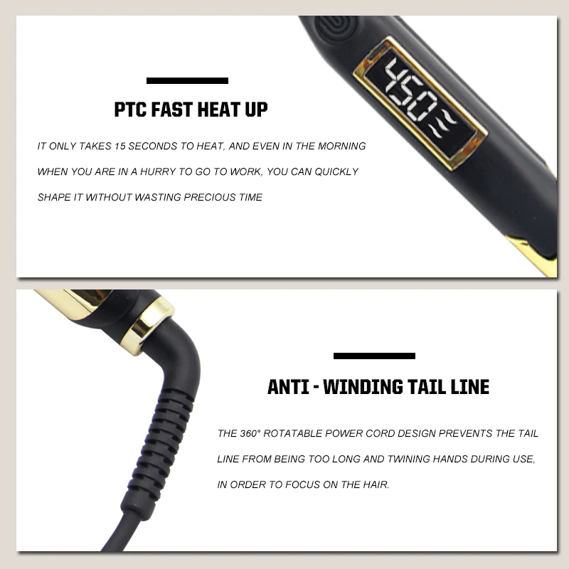 Diamond Instant Black Multi Functional Hot Combs Brush Hair Straightener