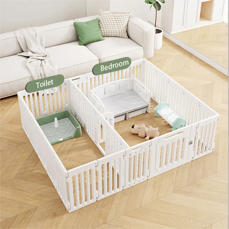 New style pets playpen indoor pet furniture, dog and cat small animal enclosure fence with raised plastic isolation fence