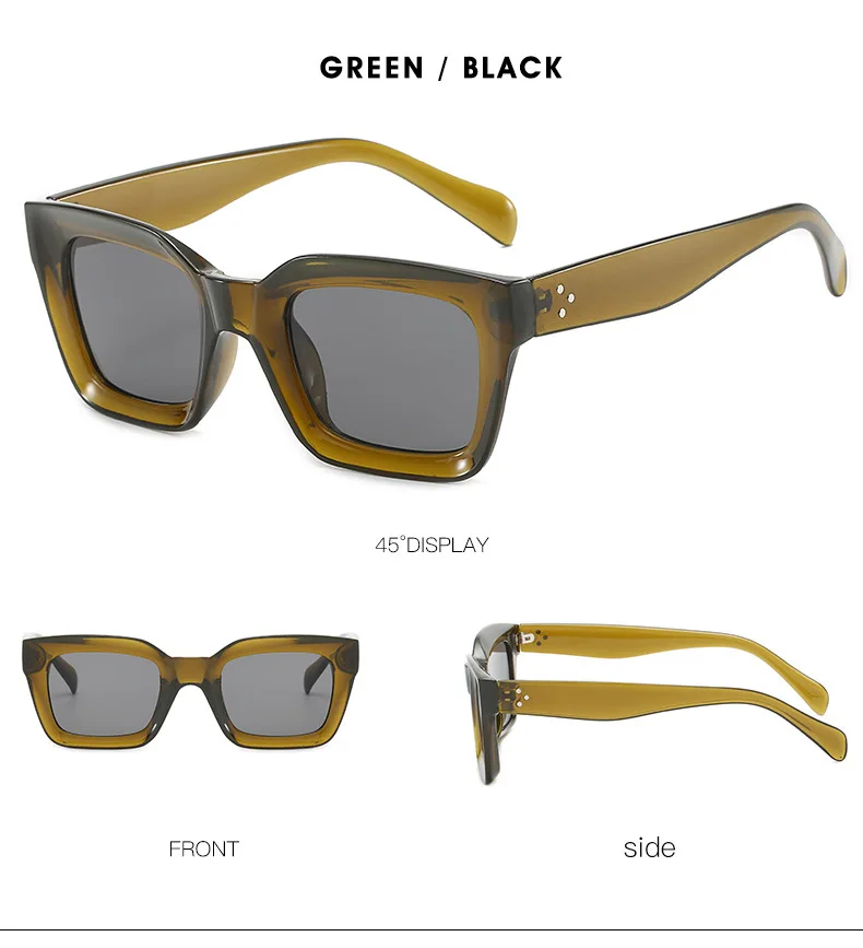 Лидер продаж солнцезащитные очки для мужчин и женщин с защитой от ультрафиолета UV 400 квадратные брендовые дизайнерские 2020