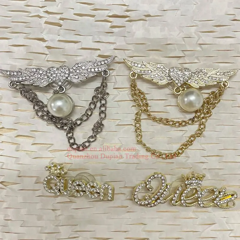 Gold and silver Blessed products Ready stock Diamond Shoe Decorations Crystal Clog luxury bling designer croc charms