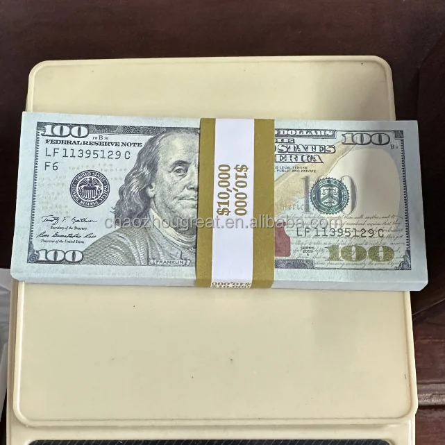Money Wholesale 100pcs Realistic Paper Bills Toy Banknotes Prop Note USA 20 Dollar Party Prop Money for Movie Wedding and Event