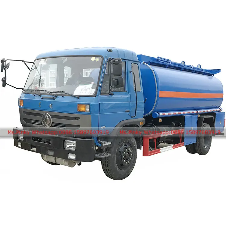 China Suizhou 15cbm Mobile Fuel Dispenser Oil Tanker Truck 4000Gallon Diesel Fuel Tank Truck