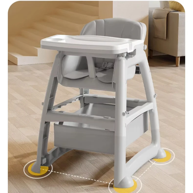 Multifunctional  Wholesale Safety Adjustable Movable High Chair Baby Feeding High Feeding Chair For  Home KFC Eating
