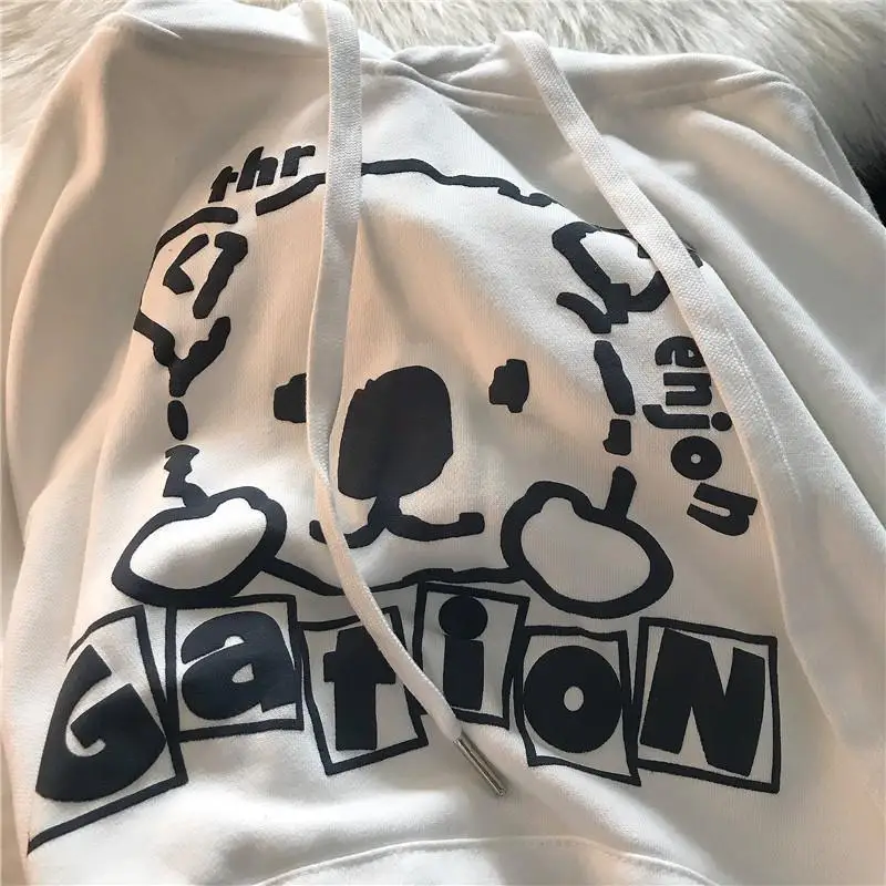 Оптовая продажа, свитер в гонконгском стиле ретро для мужчин и женщин, свободная Толстовка темно-синего цвета