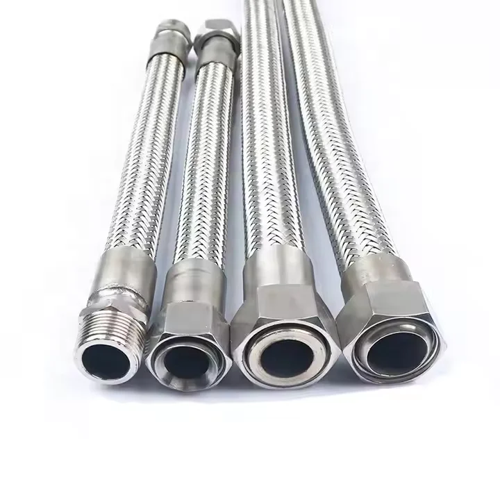 316 Metal Tube Inside and Outside Threaded 304 Stainless Steel Corrugated Steam Explosion Hot Water DN32 Metal Hose
