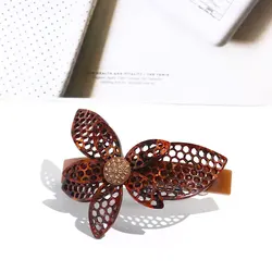 Французская заколка-Пряжка, бутик, Цветочные Зажимы, подарки для девочек, металлическая заколка из целлюлозы и ацетата, заколки для волос для женщин