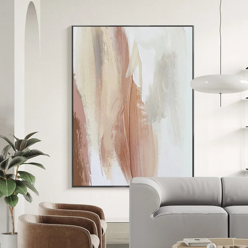 Modern Painting Simple Nordic Abstract Wabi-sabi Style Handpainted Texture 0il Painting