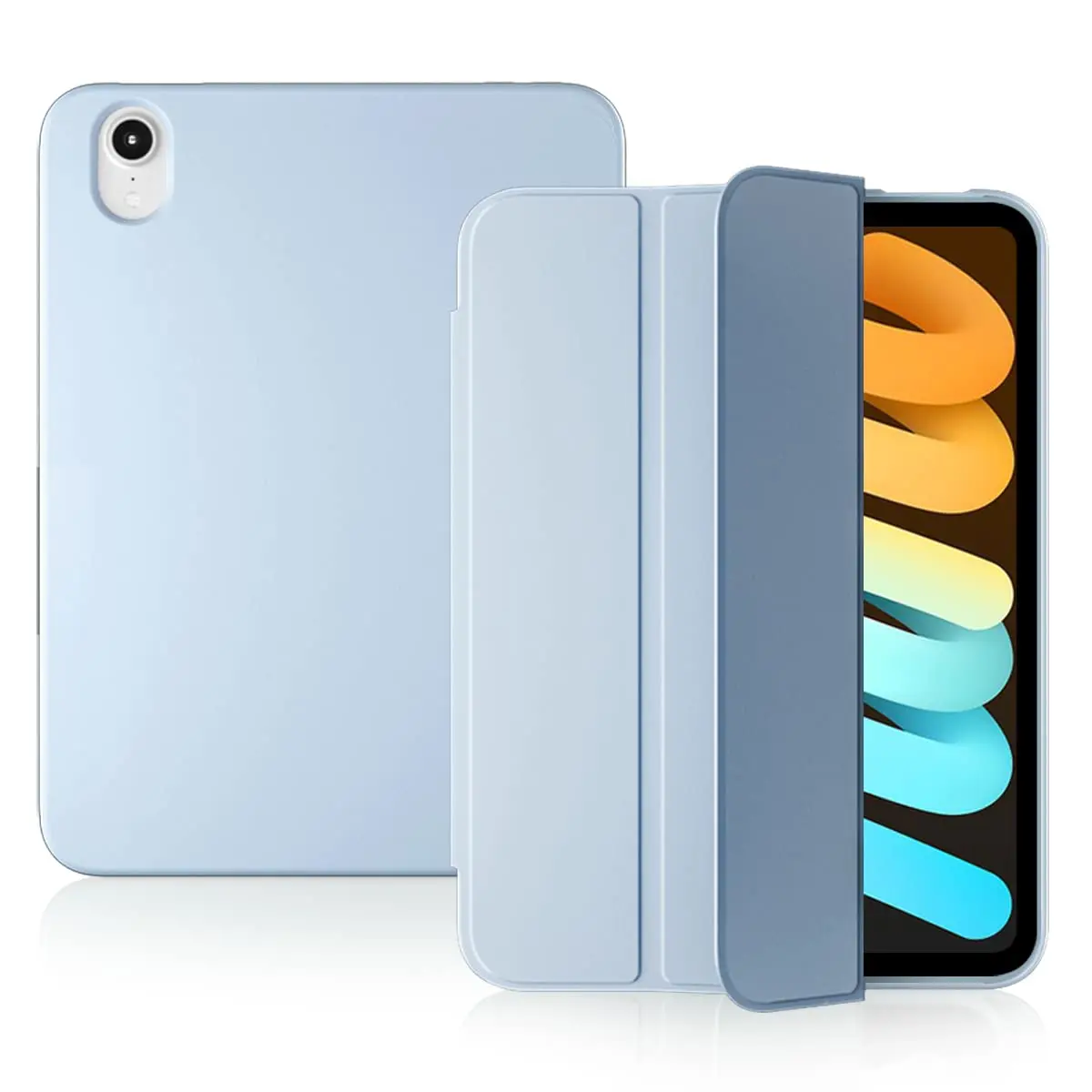 Тройной Складной Мягкий силиконовый чехол с подставкой для iPad mini6 8,3 дюйма 2021