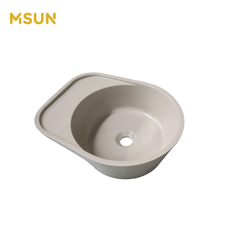 100% Pure Acrylic Resin Sink Toilet Solid Surface Bathroom Washing Basin With Man Made Stone