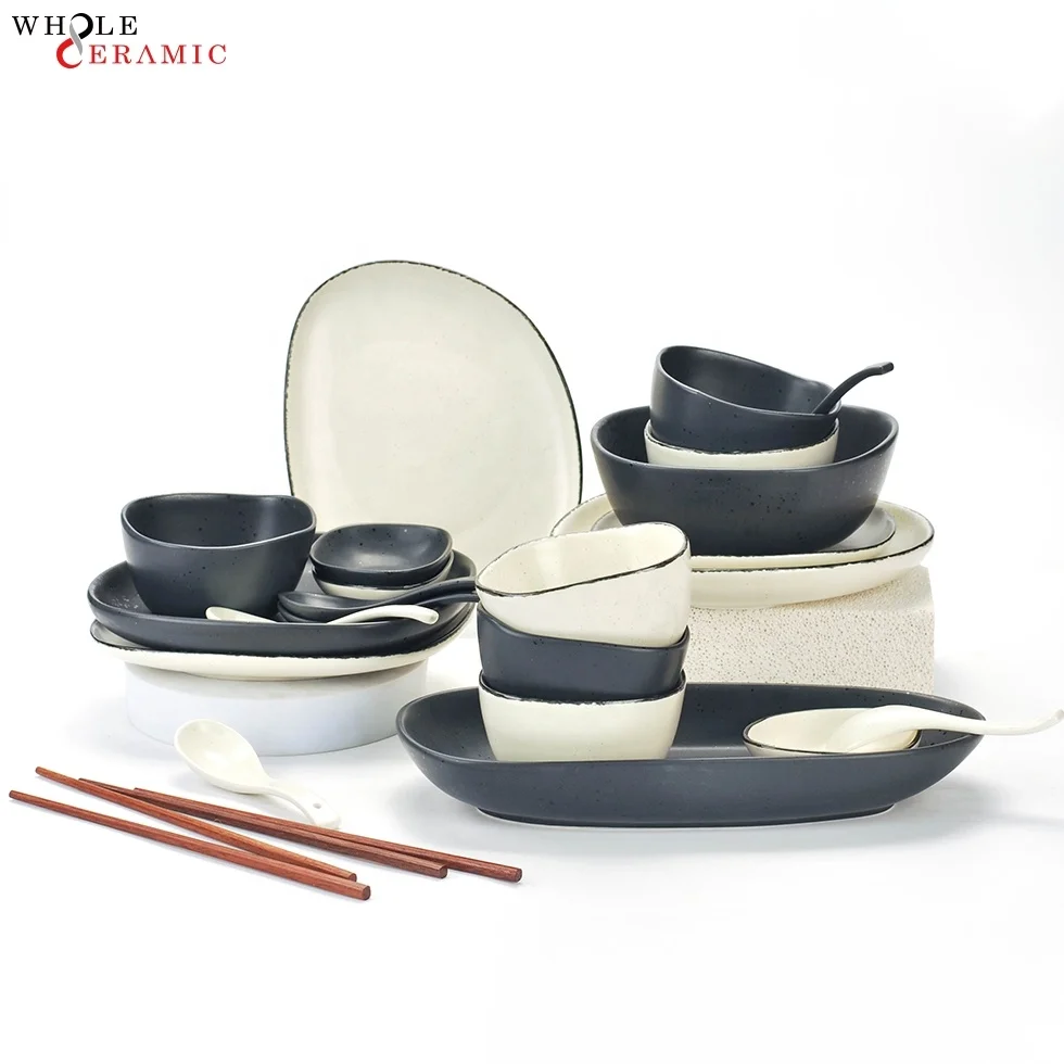 Оптовая продажа, керамическая глина неправильной формы, столовая посуда Harmanu, плоская чашка для кампании, набор для гостиничного ужина