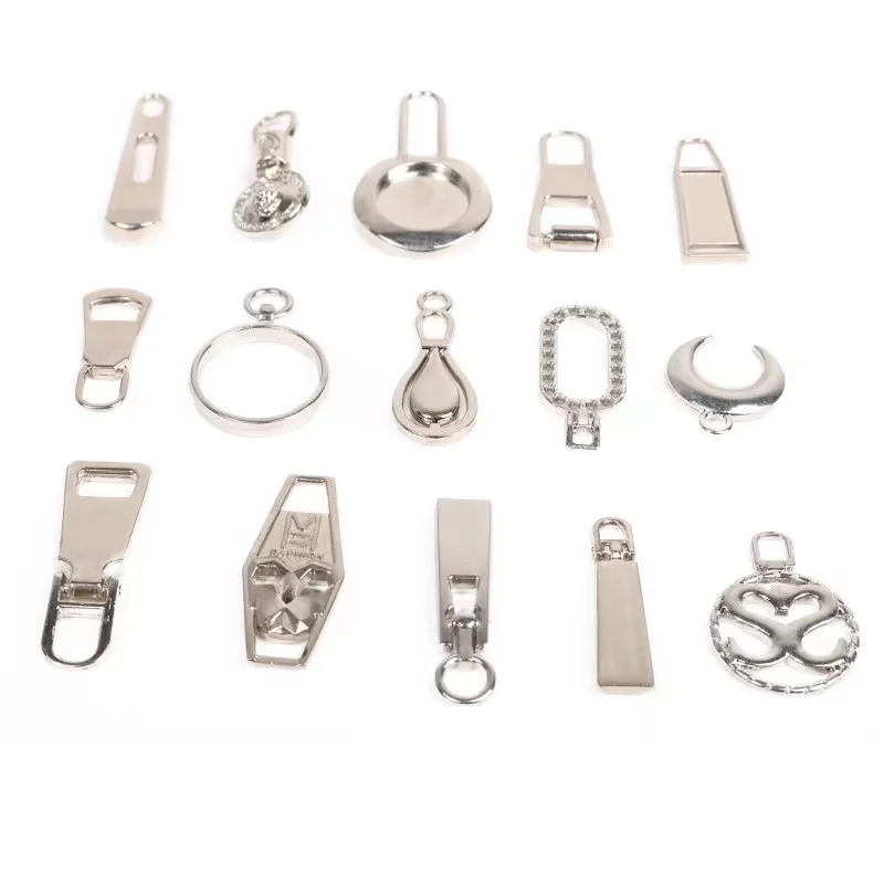 Wholesale custom metal creative pattern zipper puller automatic lock zipper puller luggage zipper puller