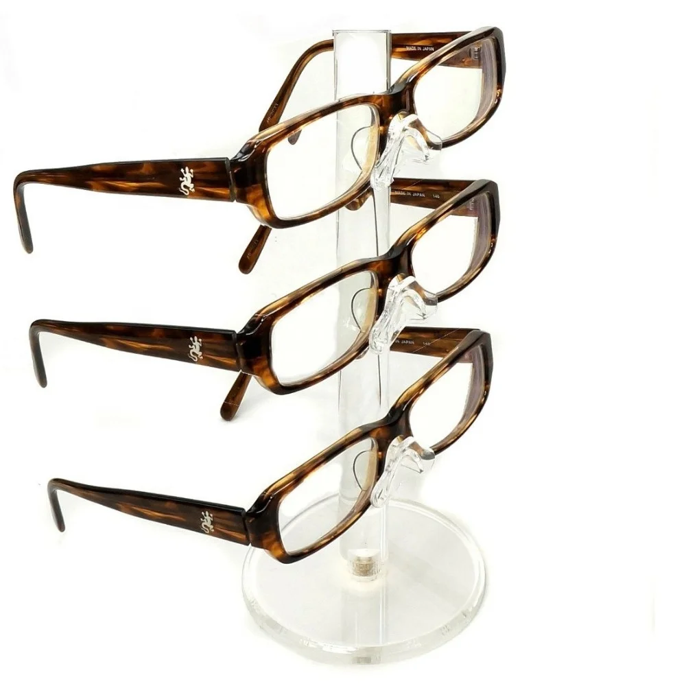 3 Sets Clear Acrylic Glasses Display Stand Custom Acrylic Sunglasses Display Holder Lucite Glasses Display Stand