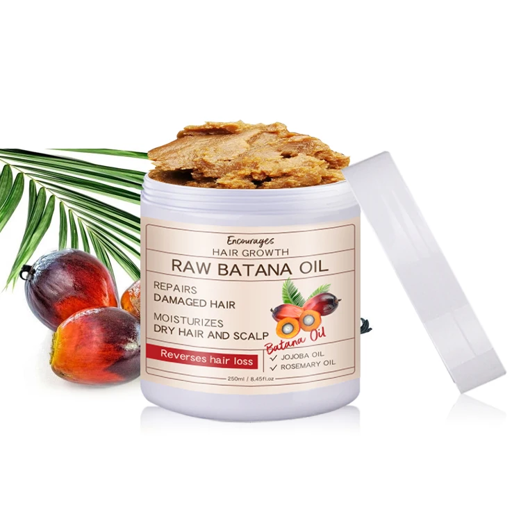 Private Label Organic 100% Pure Raw Batana Oil Butter Natural Anti Loss Hair Regrowth Batana Oil for Hair Growth