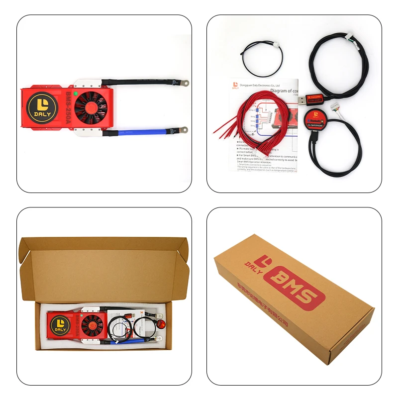 Daly 13s 14s 15s 16s 48v Lithium battery bms 100a 200a 250a 16s smart bms 100amp 48v 16s smart bms lifepo4
