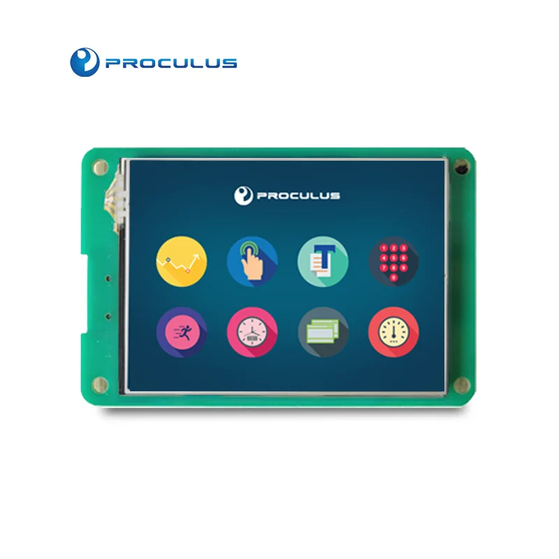 Proculus 2.8 inch China rs232 uart HMI Touch Control System Programmable Mini Lcd Display for medical equipment