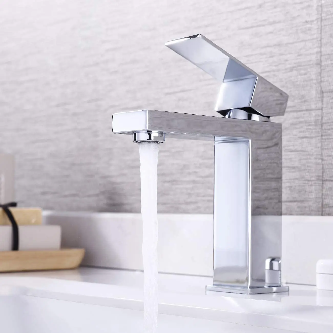 Modern Single Handle Brushed Nickel Bathroom Faucet Stainless Steel Vanity Sink Hot And Cold Mixer Tap Bathroom Basin Faucets